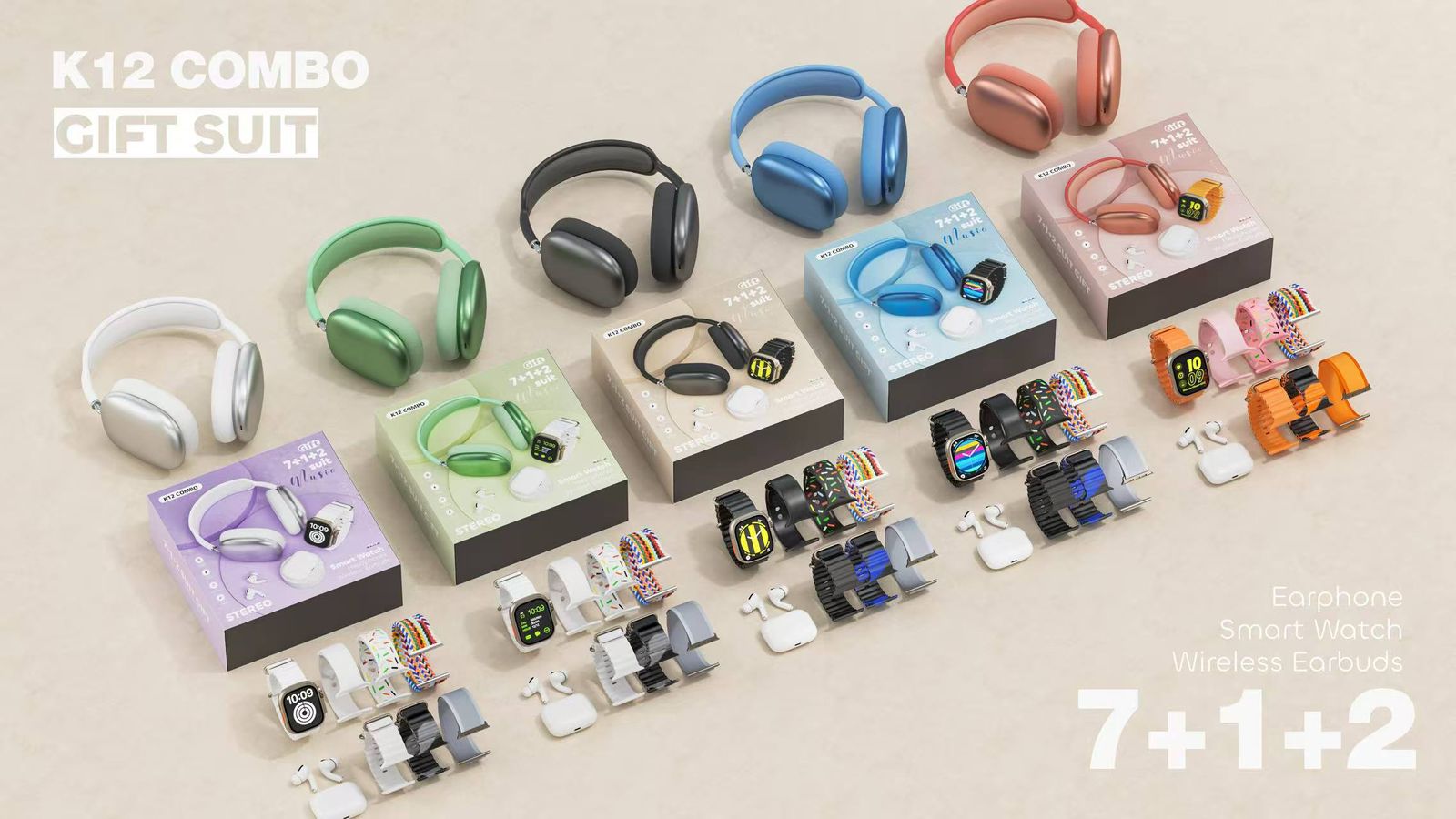 Combo SmartWatch Con Accesorios K12